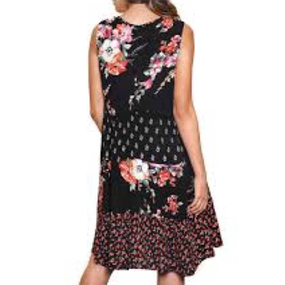 Floral Mixed Print Dress - Picture 2 of 7